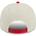 new-era-curved-brim-9fifty-a-frame-precurved-hardwood-classics-houston-rockets-nba-beige-and-red-snapback-cap