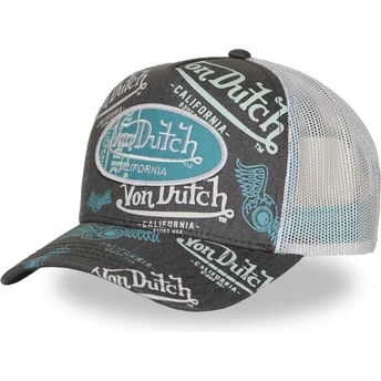 Von Dutch CAFE10 Black and White Trucker Hat