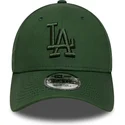 new-era-curved-brim-green-logo-9forty-league-essential-los-angeles-dodgers-mlb-green-adjustable-cap