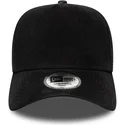 new-era-curved-brim-9forty-e-frame-img-suede-black-adjustable-cap