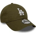 new-era-curved-brim-9twenty-linen-los-angeles-dodgers-mlb-green-adjustable-cap