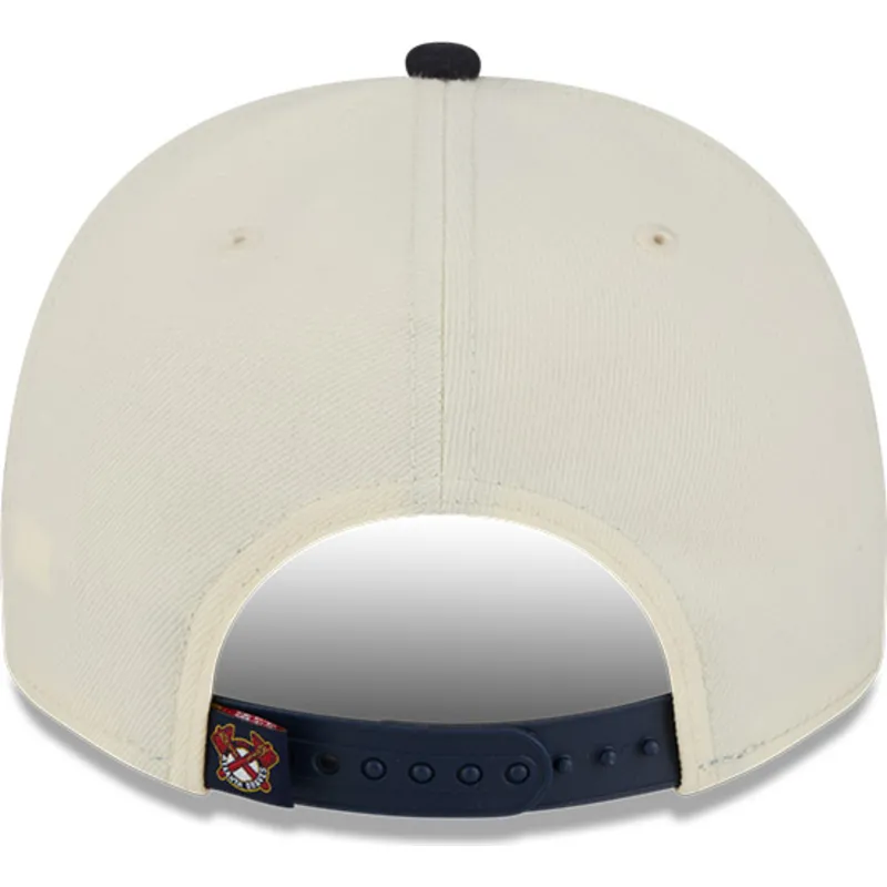 new-era-curved-brim-9fifty-a-frame-classic-atlanta-braves-mlb-beige-and-black-snapback-cap