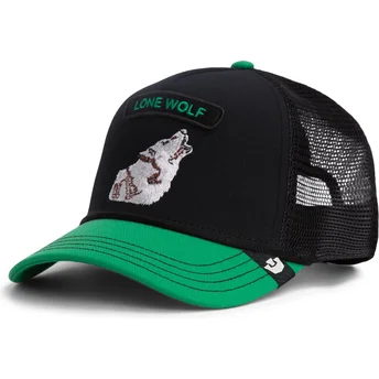 Goorin Bros. Pop Rocker Lone Wolf The Farm Green Trucker Hat