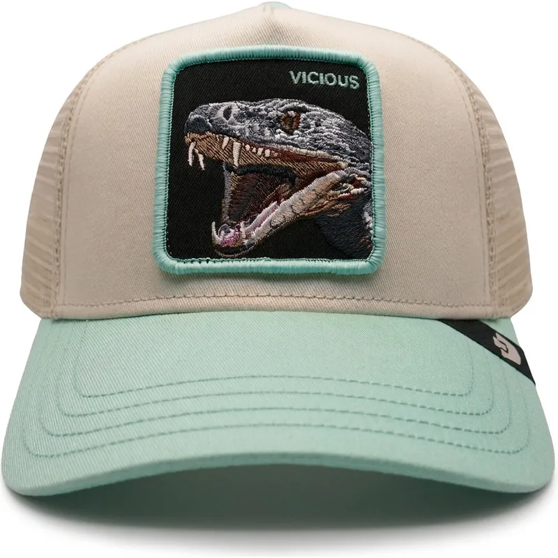 goorin-bros-snake-gummy-vicious-the-farm-beige-and-green-trucker-hat
