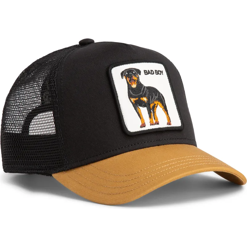 goorin-bros-rottweiler-dog-bad-boy-the-farm-black-and-brown-trucker-hat