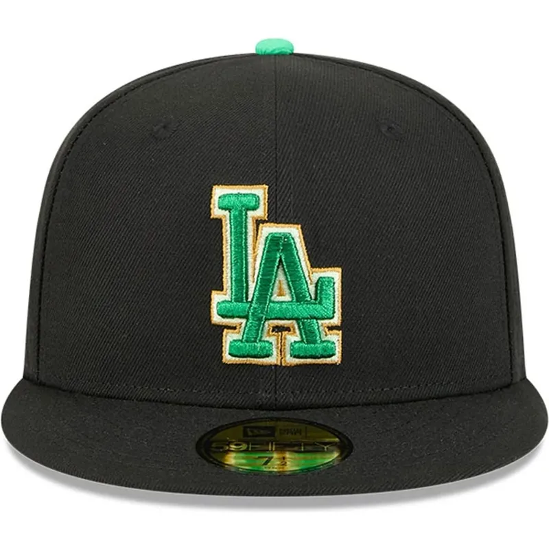 new-era-flat-brim-59fifty-saint-patrick-s-day-los-angeles-dodgers-mlb-black-fitted-cap