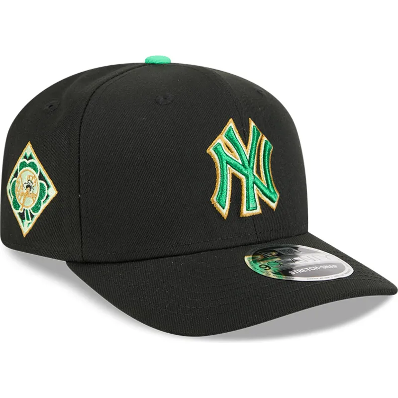 new-era-curved-brim-9seventy-stretch-snap-saint-patrick-s-day-new-york-yankees-mlb-black-snapback-cap
