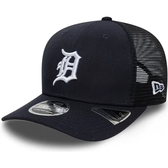 New Era 9SEVENTY Stretch Snap Evergreen Detroit Tigers MLB Navy Blue Trucker Hat