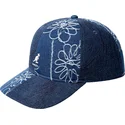 kangol-curved-brim-denim-mashup-medium-blue-floral-navy-blue-adjustable-cap