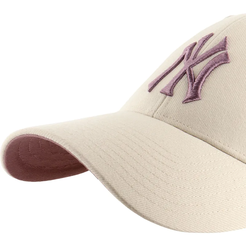 47-brand-curved-brim-purple-logo-mvp-ballpark-new-york-yankees-mlb-beige-snapback-cap