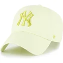 47-brand-curved-brim-yellow-logo-clean-up-no-loop-label-new-york-yankees-mlb-yellow-adjustable-cap