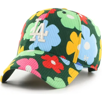 47 Brand Curved Brim Clean Up Gallery Cord Los Angeles Dodgers MLB Green Adjustable Cap