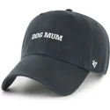 47-brand-curved-brim-dog-mum-phrase-clean-up-base-runner-icon-black-adjustable-cap