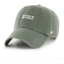 47-brand-curved-brim-my-dog-is-my-child-phrase-clean-up-base-runner-icon-green-adjustable-cap