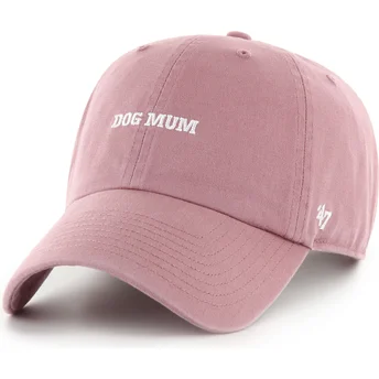 47 Brand Curved Brim Dod Mum Phrase Clean Up Base Runner Icon Pink Adjustable Cap