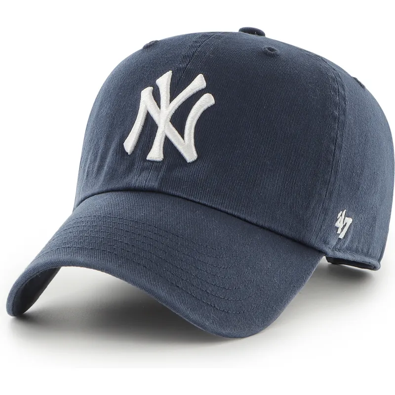 47-brand-curved-brim-clean-up-new-york-yankees-mlb-navy-blue-adjustable-cap