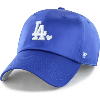 47 Brand Curved Brim Clean Up With Love Los Angeles Dodgers MLB Blue Adjustable Cap