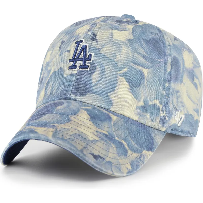 47-brand-curved-brim-clean-up-gardenia-los-angeles-dodgers-mlb-blue-adjustable-cap