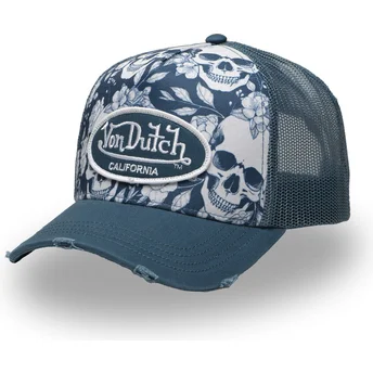 Von Dutch PRINT02 Blue Trucker Hat