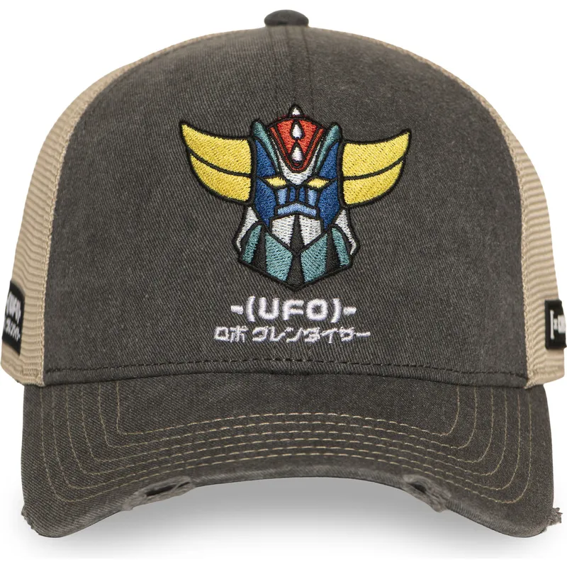 capslab-robot-grendizer-gol7-golb-grey-and-beige-trucker-hat