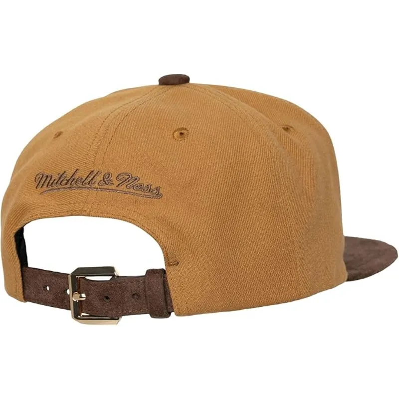 mitchell-ness-flat-brim-coffee-strapback-chicago-bulls-nba-brown-adjustable-cap