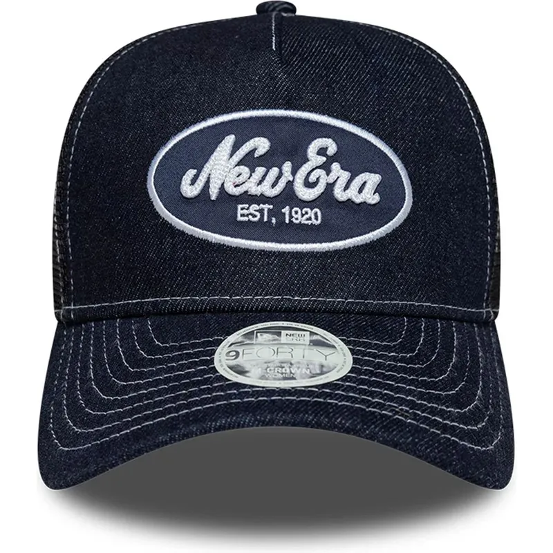 new-era-women-9forty-m-crown-a-frame-navy-blue-trucker-hat