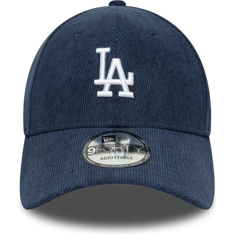 new-era-curved-brim-9forty-soft-cord-los-angeles-dodgers-mlb-navy-blue-adjustable-cap