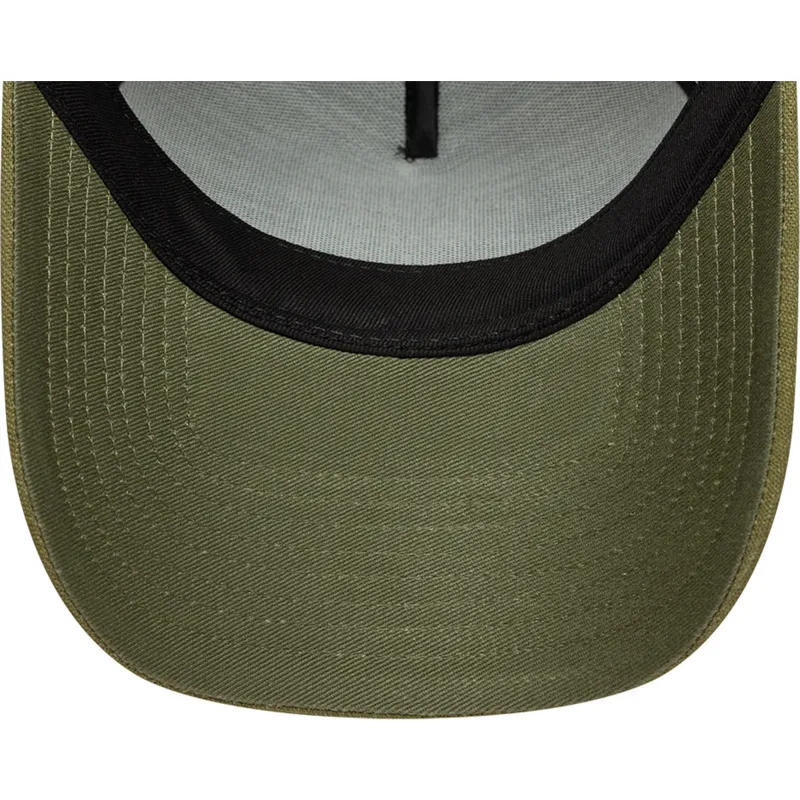 new-era-curved-brim-e-frame-patch-linen-green-snapback-cap