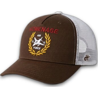 Homenage Jet Military Surplus The Trucker Dark Brown and White Trucker Hat