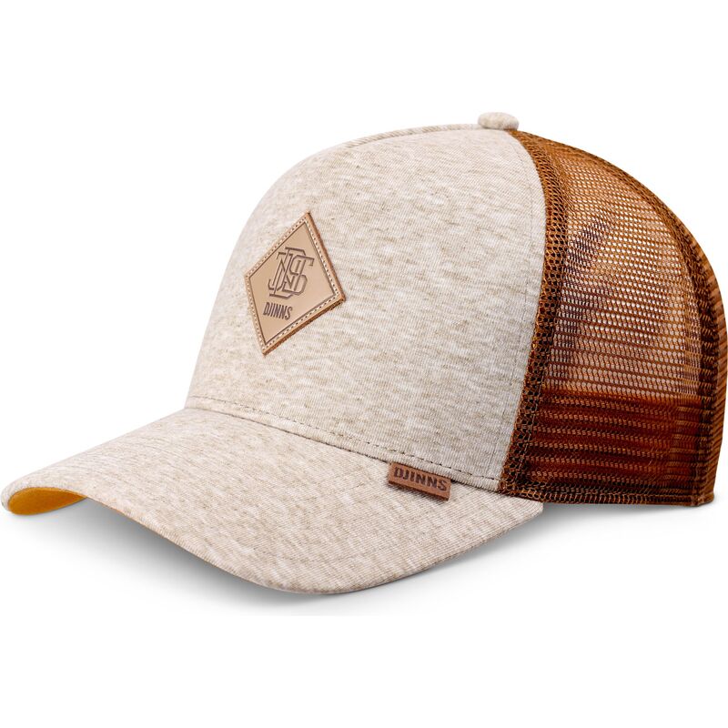 djinns-hft-colourmelange-beige-and-brown-trucker-hat