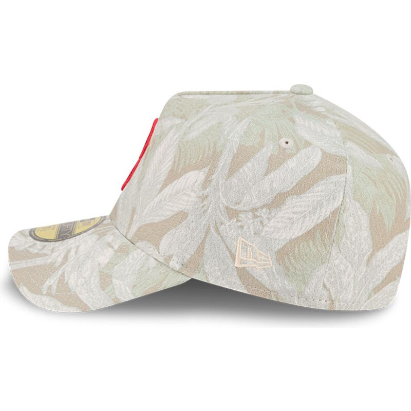 new-era-curved-brim-59forty-a-frame-leafy-palm-boston-red-sox-mlb-beige-fitted-cap