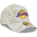 new-era-curved-brim-59forty-a-frame-leafy-palm-los-angeles-lakers-nba-beige-fitted-cap