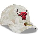 new-era-curved-brim-59forty-a-frame-leafy-palm-chicago-bulls-nba-beige-fitted-cap