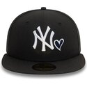 new-era-flat-brim-59fifty-heart-icon-new-york-yankees-mlb-black-fitted-cap