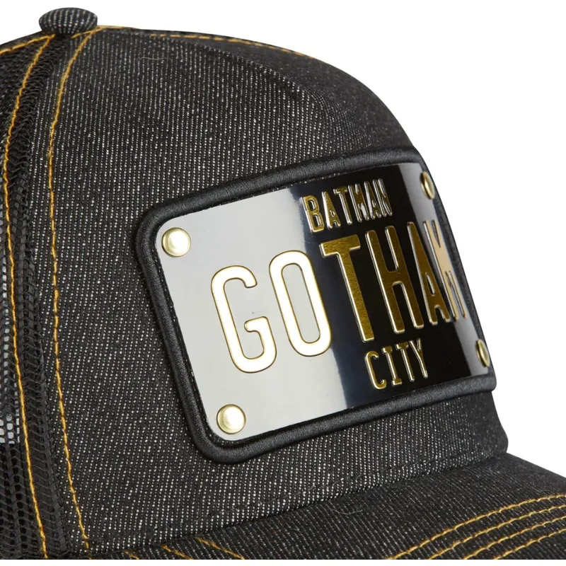 capslab-gotham-city-plate-batman-dc6-batp1-dc-comics-black-trucker-hat