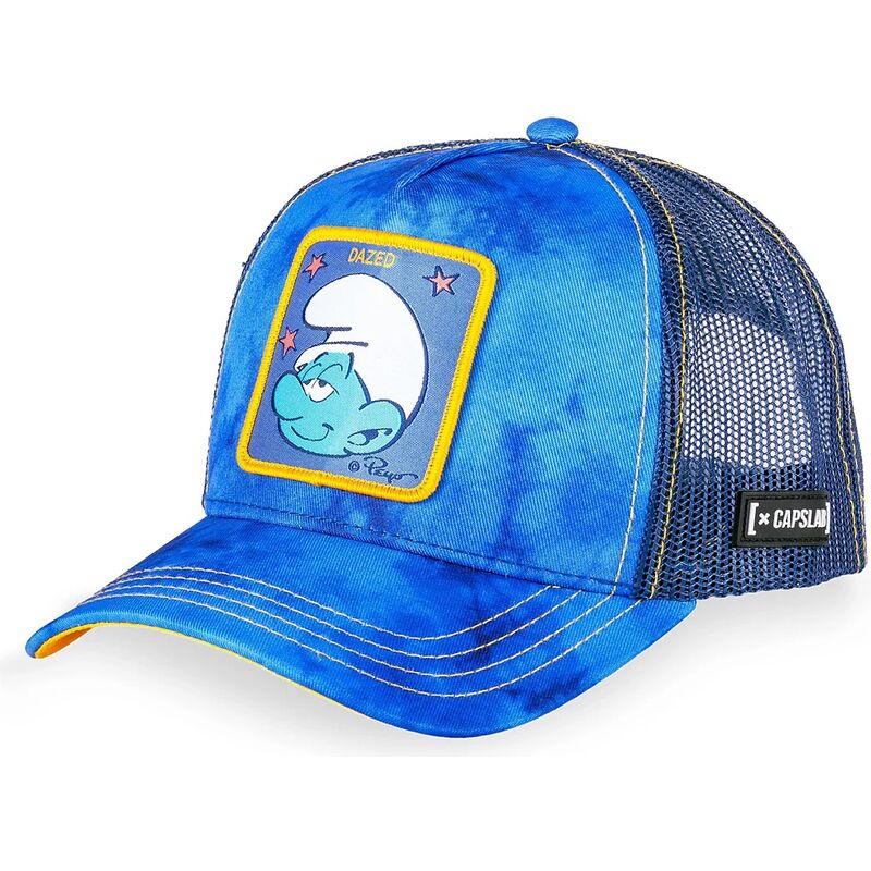 capslab-dazed-smu-cham-the-smurfs-blue-trucker-hat