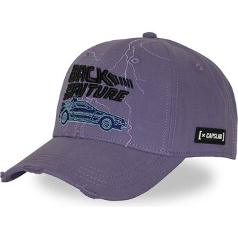 Capslab Curved Brim DMC DeLorean CLBTF1 BTFB Back to the Future Purple Snapback Cap