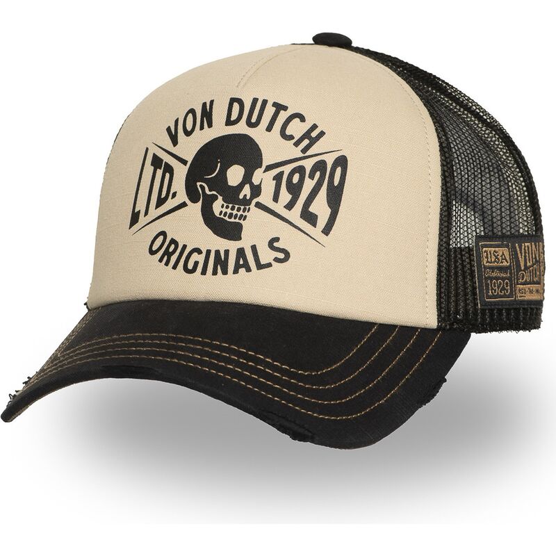 von-dutch-crew28-beige-and-black-trucker-hat