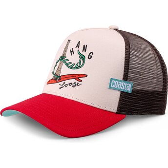 Coastal HangLoose HFT Beige and Red Trucker Hat