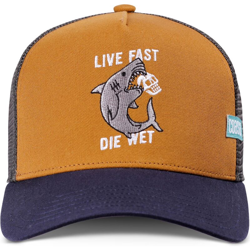 coastal-shark-die-wet-hft-brown-and-navy-blue-trucker-hat