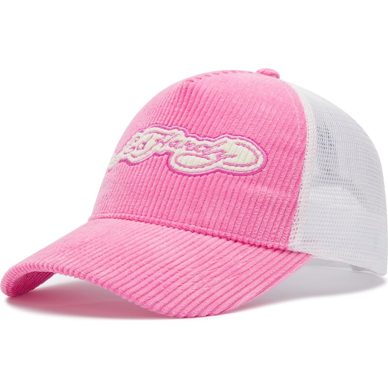 ed-hardy-embroidery-applique-cord-pink-and-white-trucker-hat