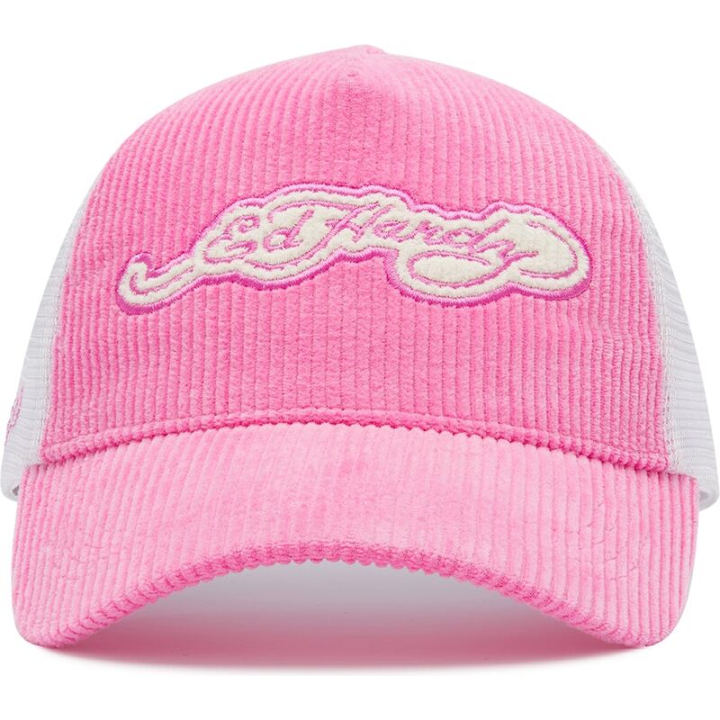 ed-hardy-embroidery-applique-cord-pink-and-white-trucker-hat