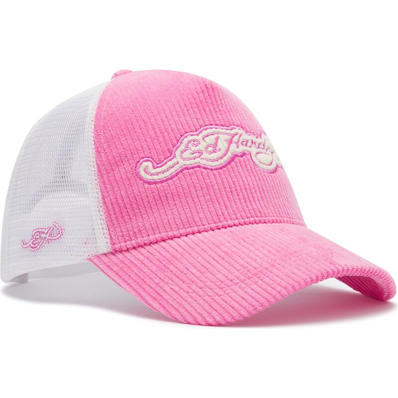 ed-hardy-embroidery-applique-cord-pink-and-white-trucker-hat