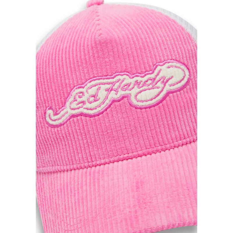 ed-hardy-embroidery-applique-cord-pink-and-white-trucker-hat
