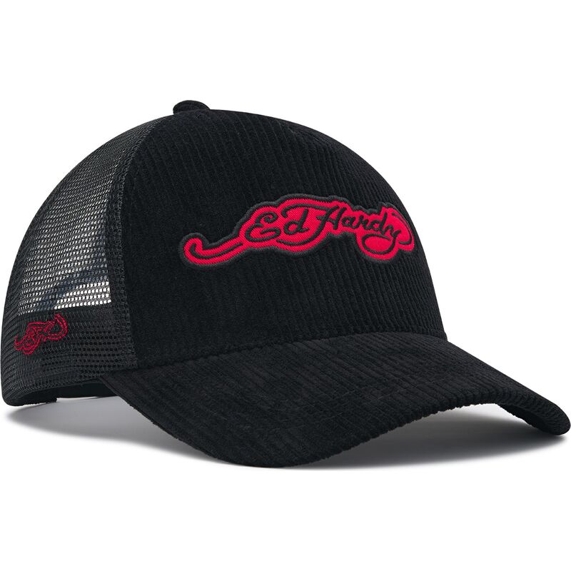 ed-hardy-embroidery-applique-cord-black-trucker-hat ed-hardy-embroidery-applique-cord-black-trucker-hat