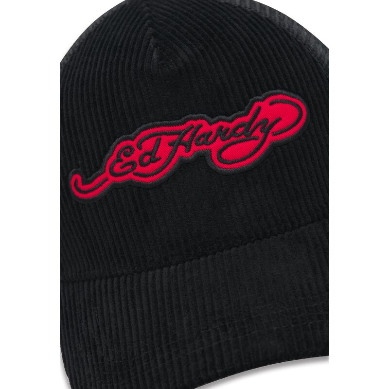 ed-hardy-embroidery-applique-cord-black-trucker-hat ed-hardy-embroidery-applique-cord-black-trucker-hat