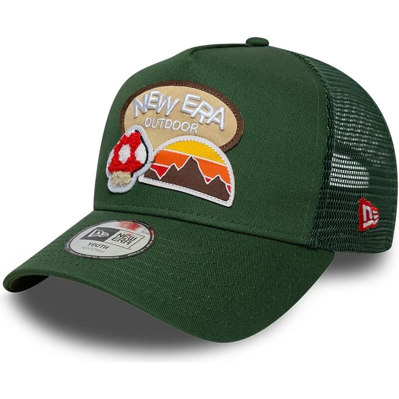 new-era-youth-a-frame-outdoor-green-trucker-hat