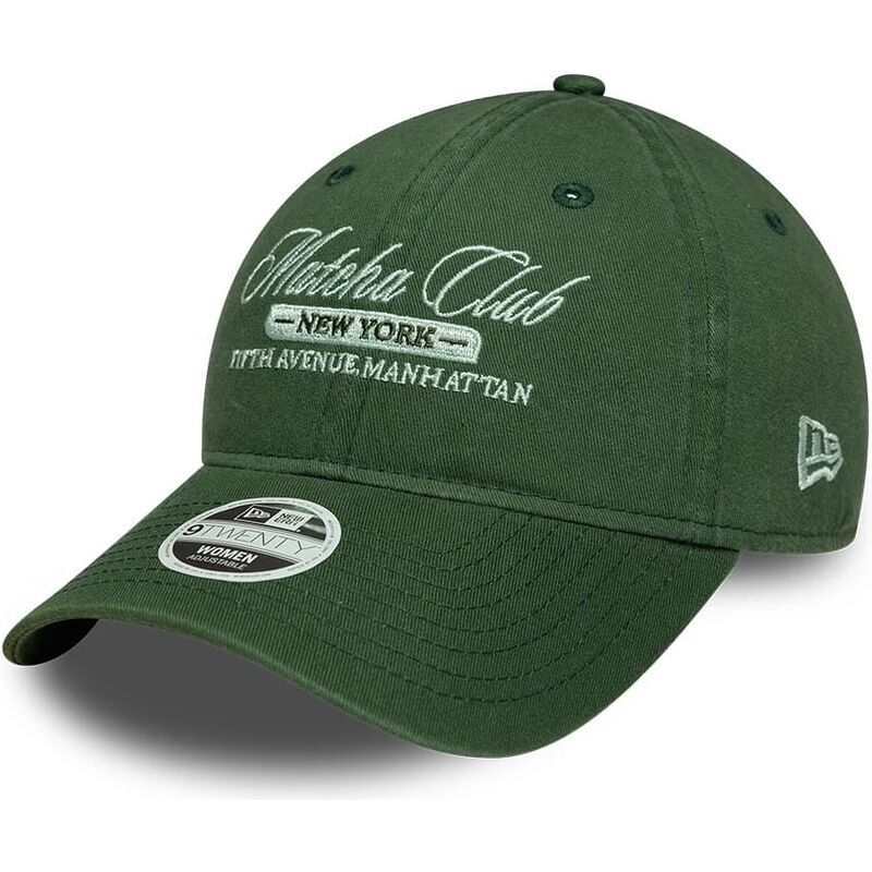 new-era-curved-brim-women-9twenty-matcha-club-green-adjustable-cap