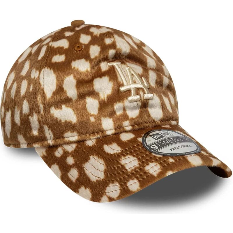 new-era-curved-brim-9twenty-animal-print-los-angeles-dodgers-mlb-brown-adjustable-cap
