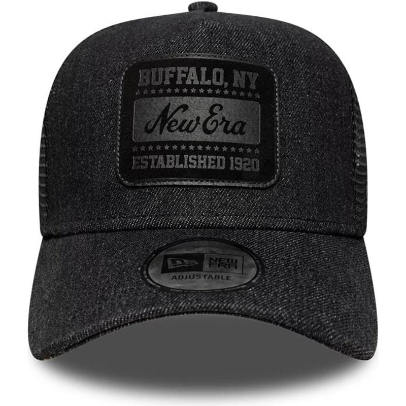 new-era-black-logo-a-frame-patch-denim-black-trucker-hat